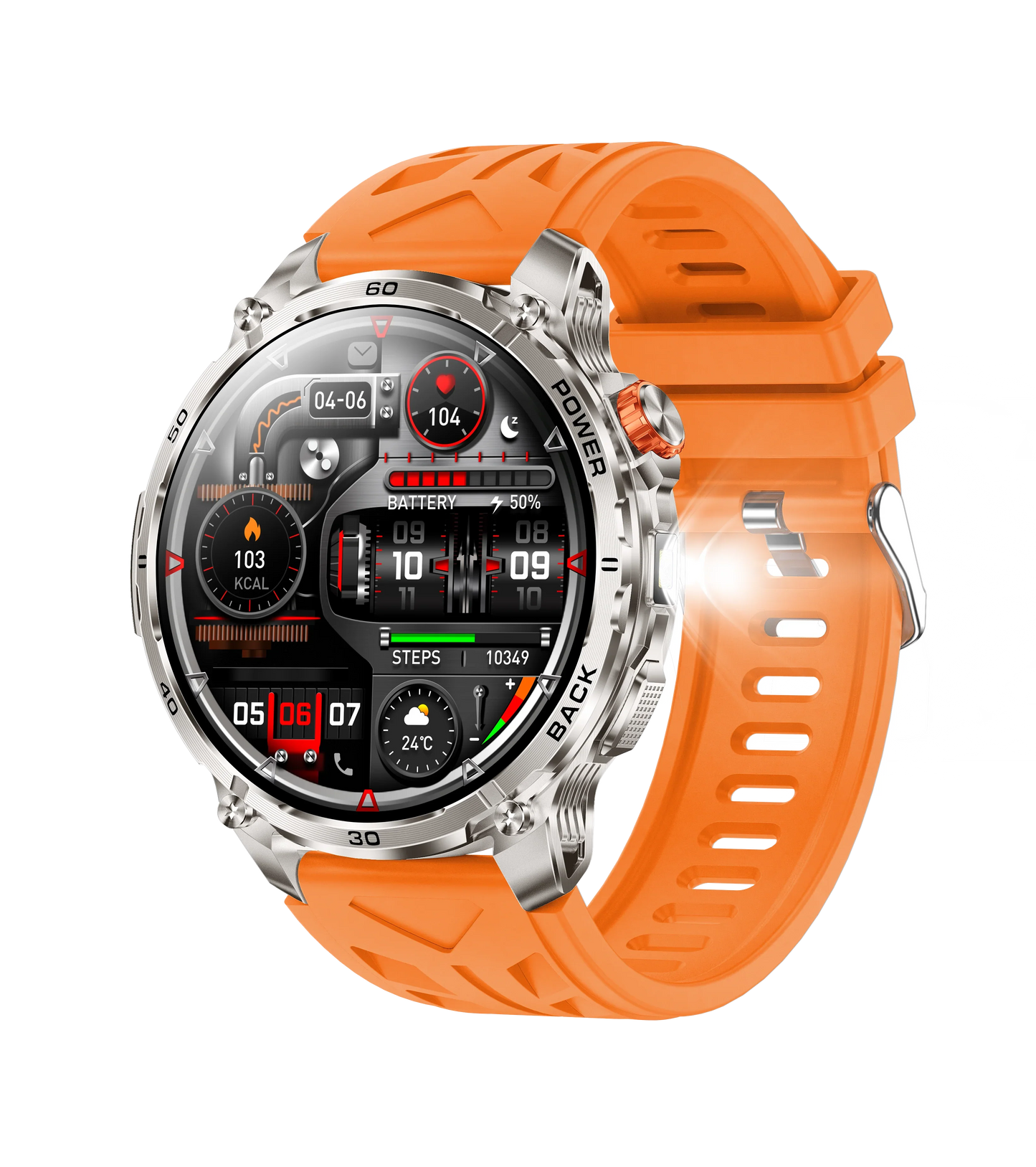 1,52" HD-smartklokke for menn – Telefonsamtaler og musikkkontroll – Flere sportsmoduser – IP68-vanntett – Lang batterilevetid – Fitnessklokke for Android og iPhone
