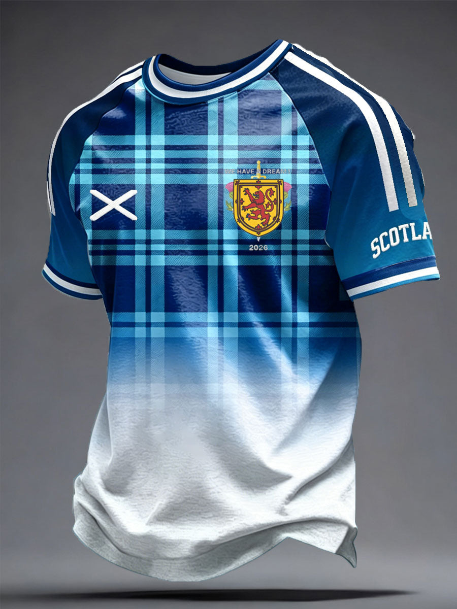 Herre t-skjorte med korte ermer, UK Football Lover Scotland, trykk, 03