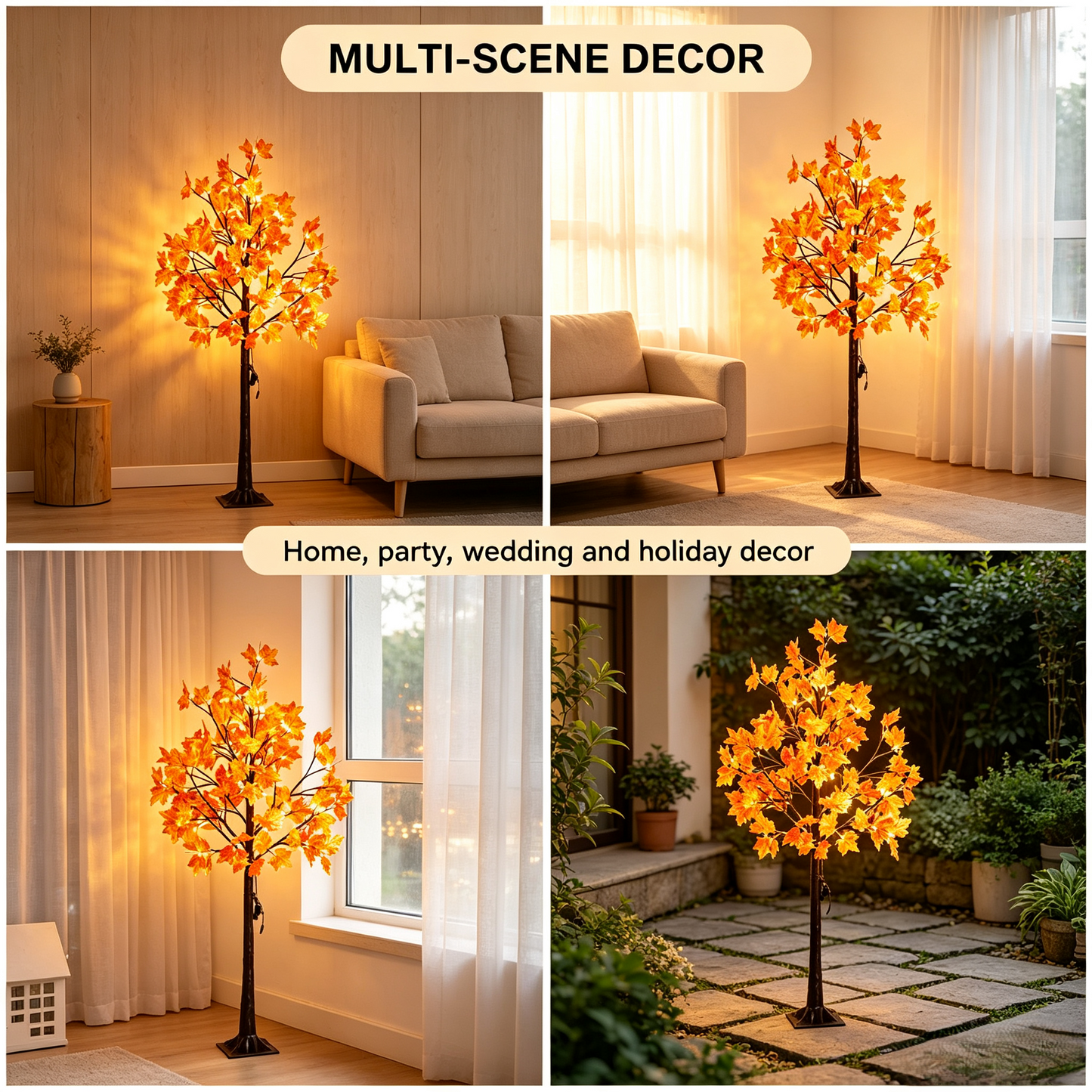 ✨ LED-lönnlövsträd – Skapa en varm Thanksgiving-stämning i ditt hem!🍁