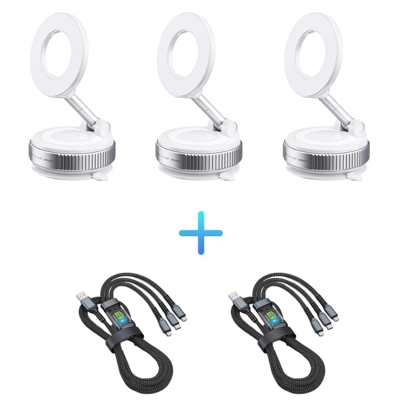 🔥Buy More Save More🔄360° justerbar magnetisk telefonholder med vakuum📱🚗
