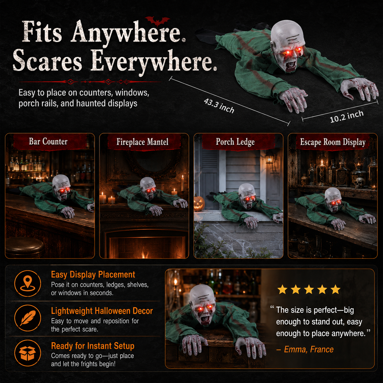 Halloween-skrekkfigur: et krypende spøkelse