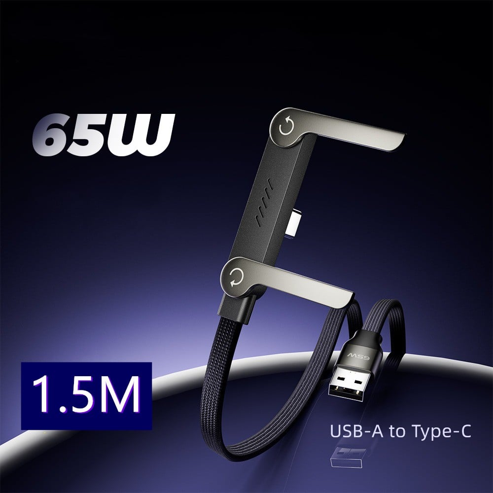 ⏳Begrenset tilbud: 49 % rabatt 🧶2-i-1 ⚡️240 W superrask lading📱Usynlig holderladekabel med stativ