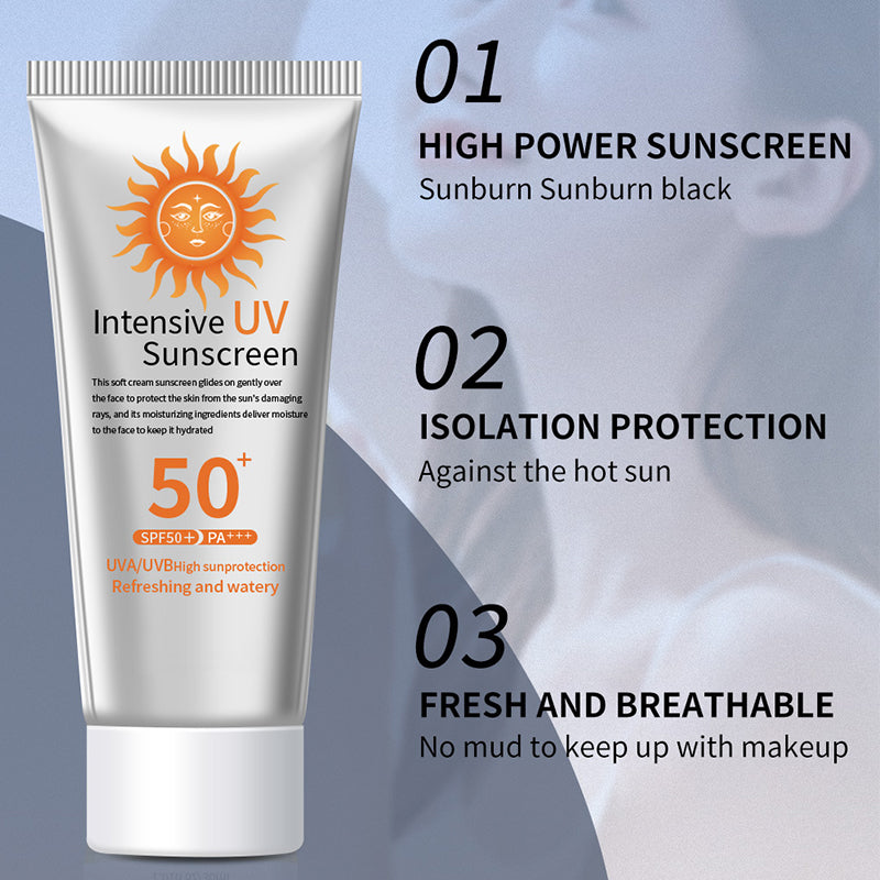 Lett, fuktighetsgivende og svettebestandig solkrem SPF 50+