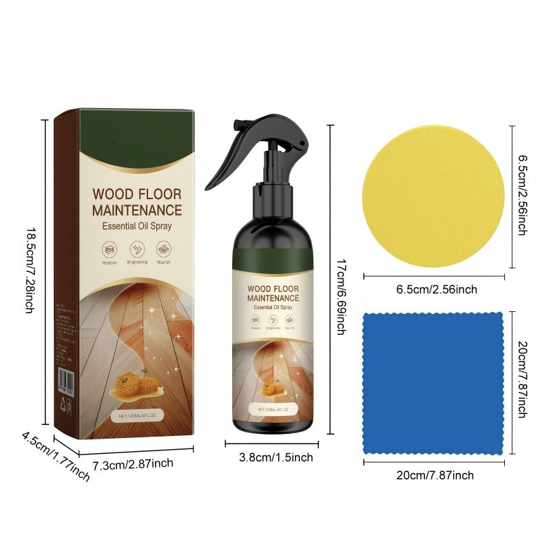Naturlig bivoks-regenererende spray for vedlikehold av parkettgulv