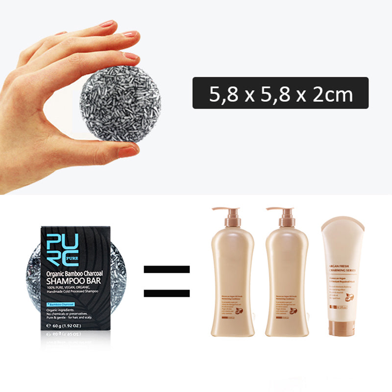 Håndlaget Bamboo Charcoal Natural Shampoo Soap