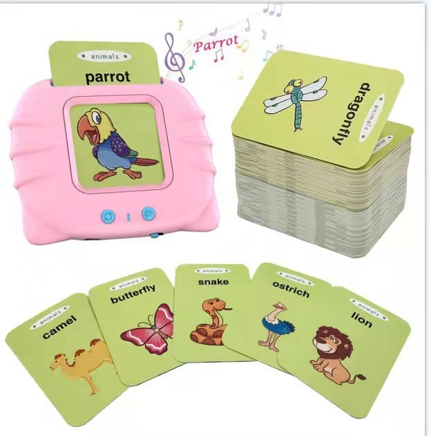 Hørbar Flashcard-enhet + Flashcards for barn