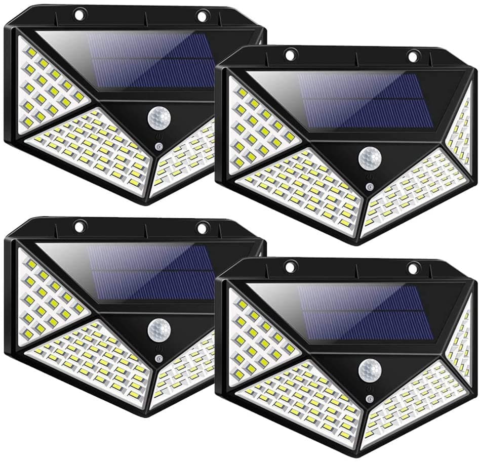 🔥 NÅ: 50 % RABATT I EN BEGRENSET PERIODE – Solcelledrevet vegglampe med bevegelsessensor – 140 supersterke LED-lys – IP65 vanntett – Enkel installasjon 🌞✨🛡️