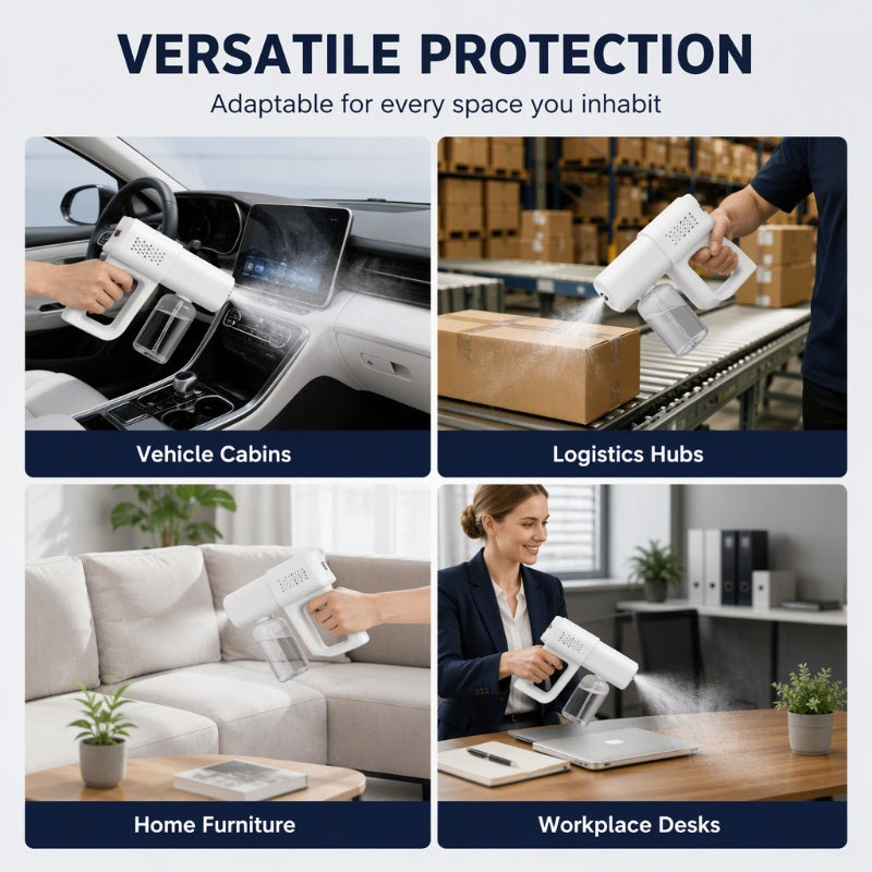 🥳2026 HETSALG🥳💞OVER 50 000 SOLGT!🚗🏠 50% RABATT! Trådløs nanospraypistol – justerbar tåke, ingen ledninger i veien. Perfekt til desinfisering og støvfjerning. En rengjøringsfavoritt! 🔫🌿