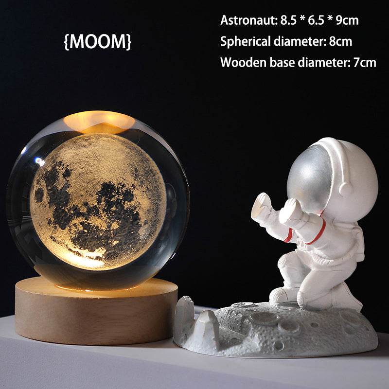🥳2026 VARMT SALG🥳💞50 000+ SOLGT!💫🌌 Ta galaksen inn i rommet ditt. 3D-krystallkule nattlys – 50 % RABATT! ✨🌙