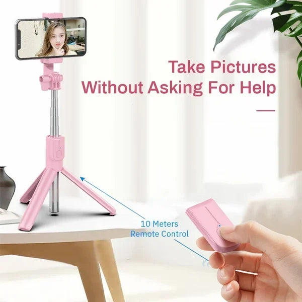 Ny 6-i-1 Trådløs Bluetooth Selfie-stang