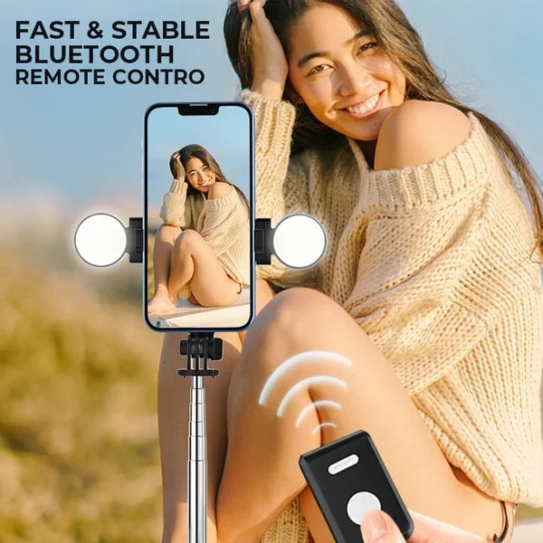 Ny 6-i-1 Trådløs Bluetooth Selfie-stang