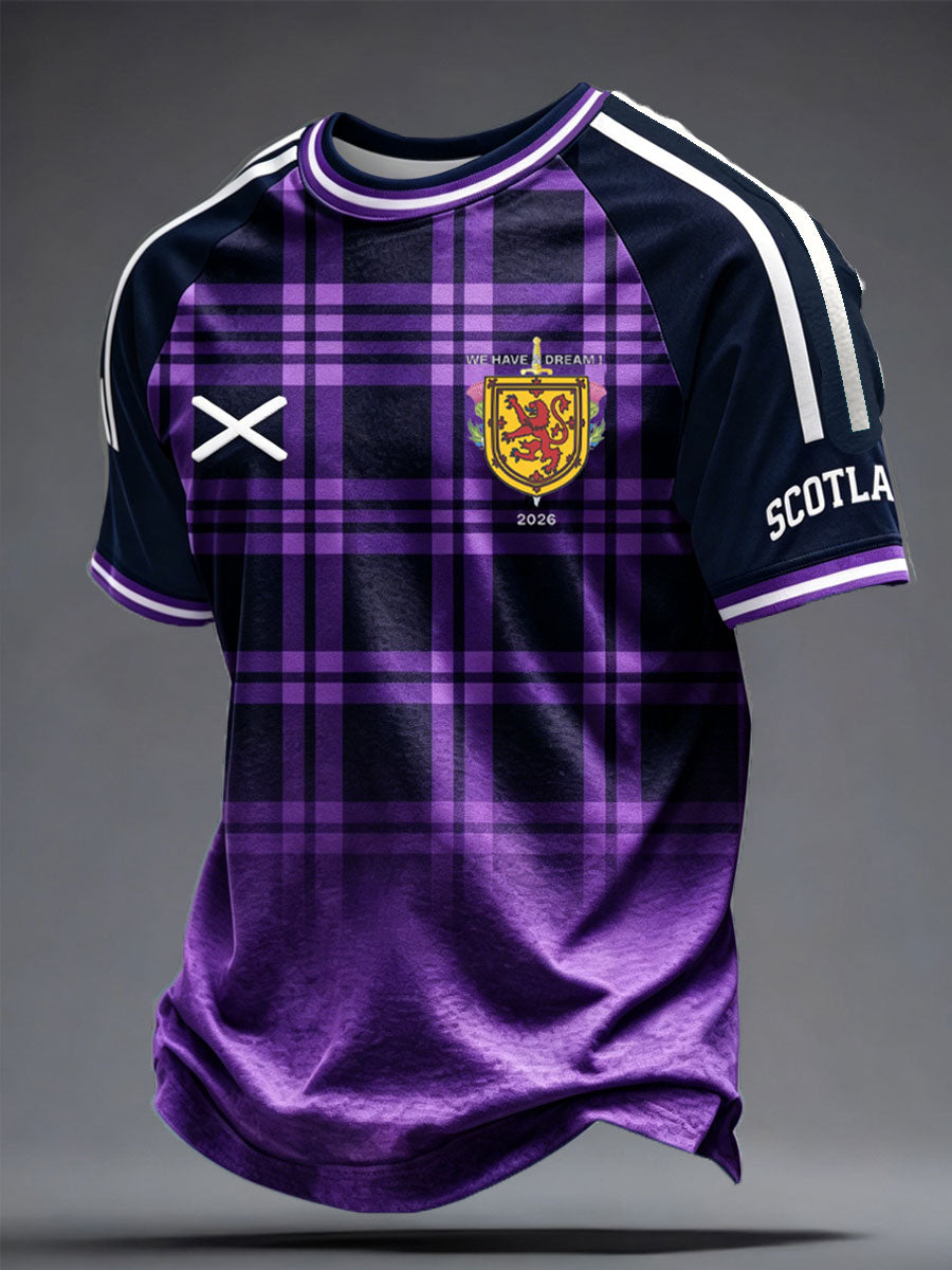 Herre t-skjorte med korte ermer, UK Football Lover Scotland, trykk, 03