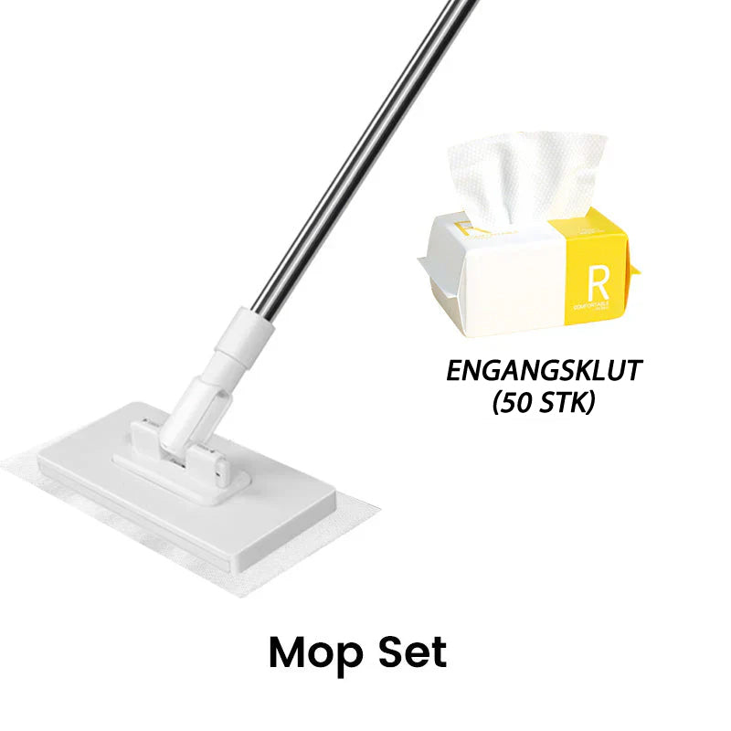 🔥Siste dags salg 50% rabatt🔥Engangsstøvmopp med 4 gjenbrukbare kluter
