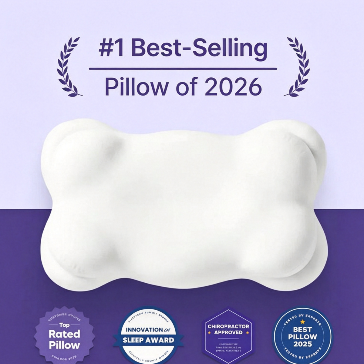 😴🌿 50 % RABATT! | Ergonomisk nakkepute av minneskum – biobasert skum og nulltrykksstøtte for dyp søvn!