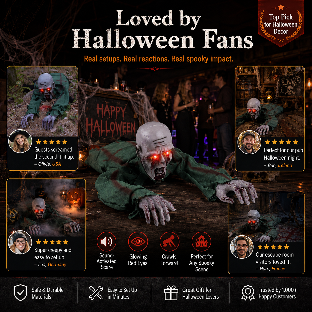 Halloween-skrekkfigur: et krypende spøkelse