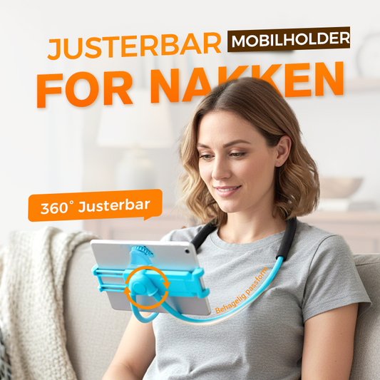 Justerbar telefonholder til halsen