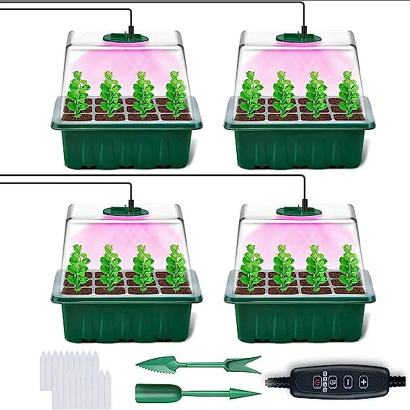 💎 💎 Gronings-brikker med dyrkingslys – Fuktighetsregulering, gjennomsiktige og med fullspektrumlys 🌱💡