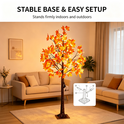 ✨ LED-lönnlövsträd – Skapa en varm Thanksgiving-stämning i ditt hem!🍁
