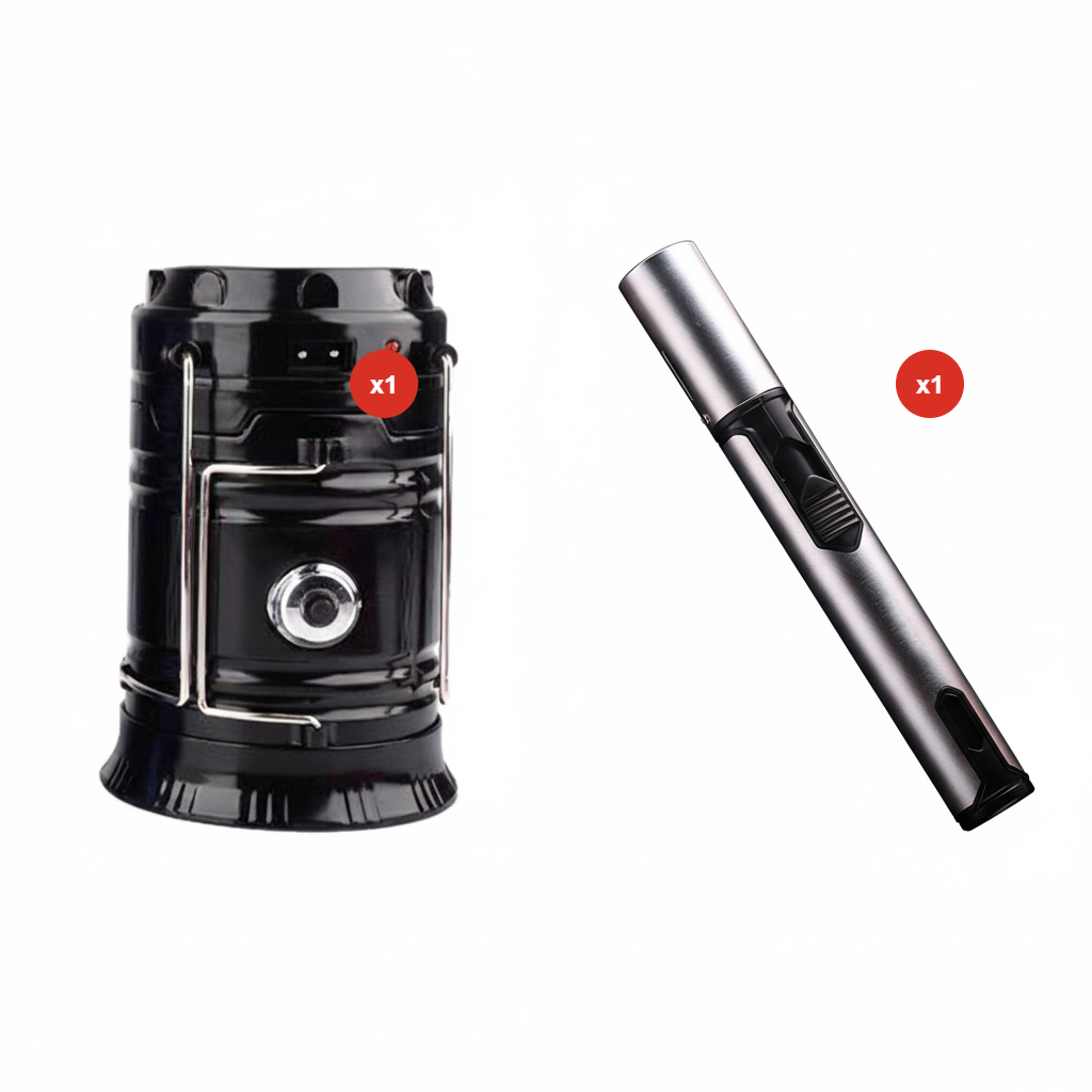 🔥Varmt salgs tilbud - 3-i-1 LED flamme campinglanterne