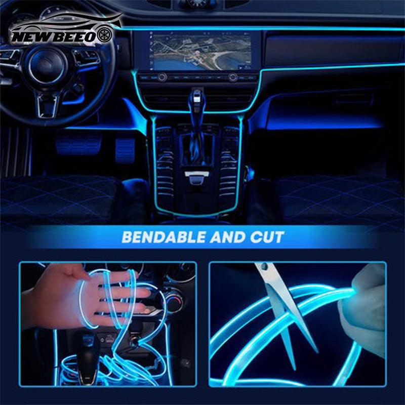 🚗✨ Bilinteriør LED Strip Atmosphere Lights Pro 🌈💡