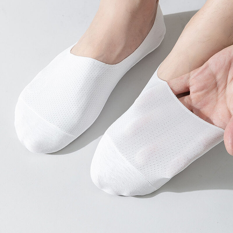 🧦 50 % RABATT NÅ!🍃Ultratynne fôrede sklisikre sokker som ikke viser seg – Usynlige under sko, silikongrep og pustende – perfekte for loafers, joggesko eller flate sko 👟