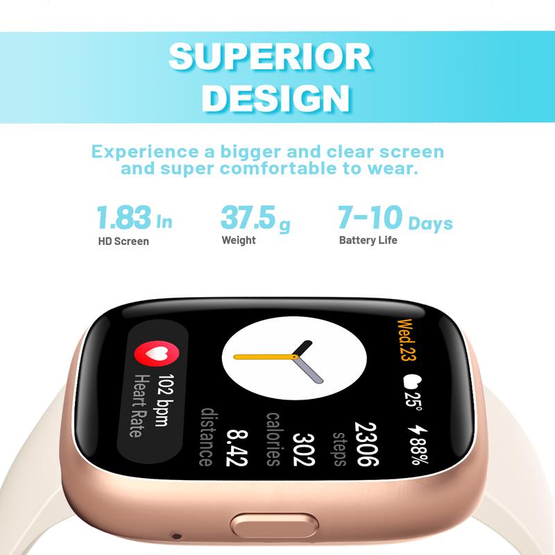 SISTE CHANS! ⏳ Smartklokke Fitness Tracker (kvinner/menn) med samtalefunksjon, søvnmonitoring & IP68 – 50% avslag nå!
