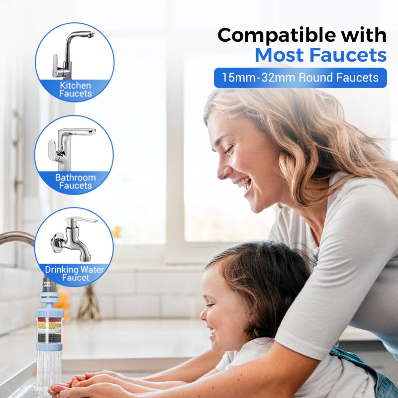 🚰 KJØP 2 FÅ 1 GRATIS! 💧 Vannfilter til kranen – Forbedrer smaken, reduserer urenheter og er enkel å installere 🚿