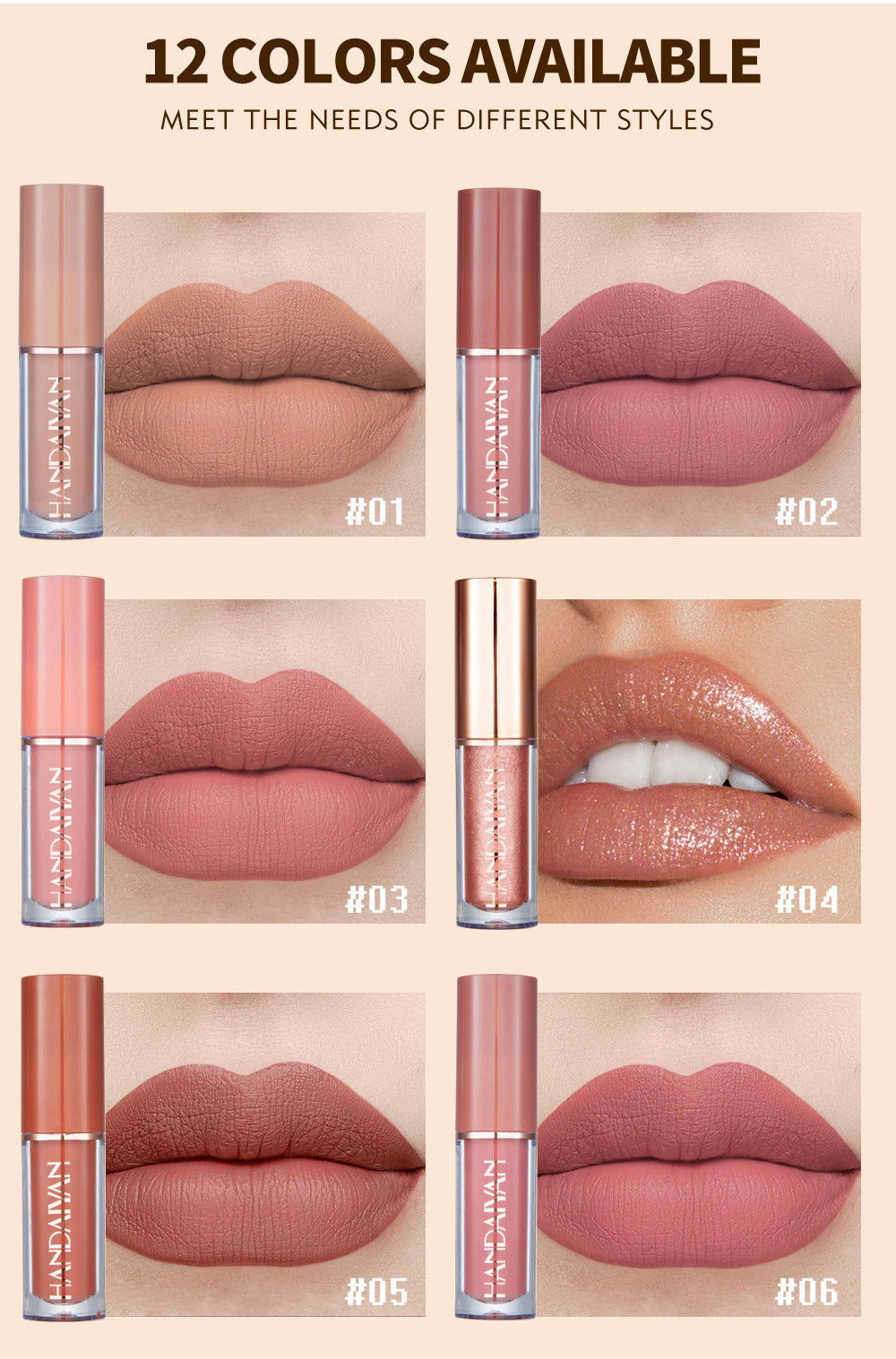 💄Gavepakke med flytende leppestift i 12 farger💝