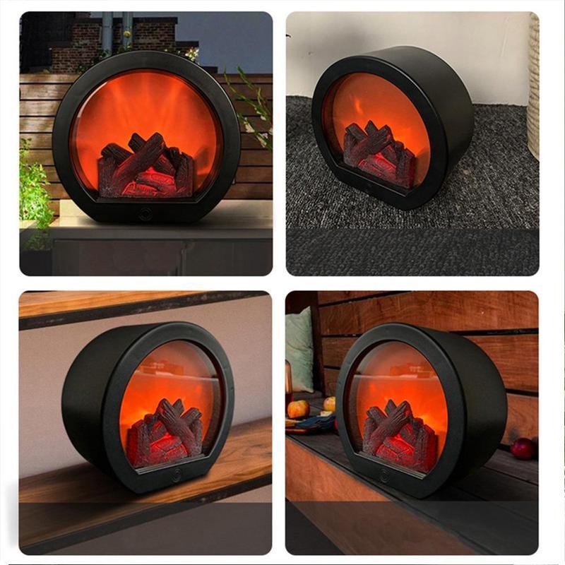 🎁 50 % RABATT! 💥 Flammeløs LED-peislykt – dekorativ lykt – realistisk flamme, trygg og oppladbar 🔥🕯️