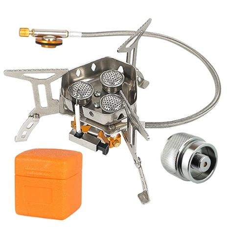 ⛺ 50 % RABATT I BEGRENSET TID! ✨ Campinggassbrenner – 5800 W, Piezo-tenning, vindtett 🔥