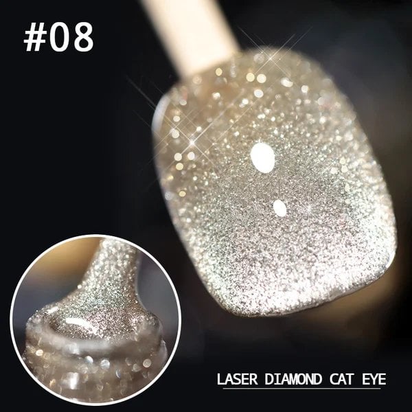 💅SISTE DAG MED 49 % RABATT💎Laser Diamond Cat Eye neglelakk💥Kjøp 1 få 1 gratis💥