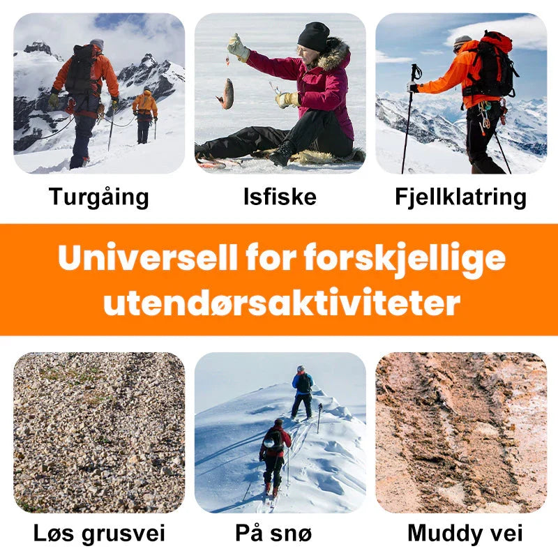 🔥Utendørs anti-skli krypninger for vandringsstøvler og sko