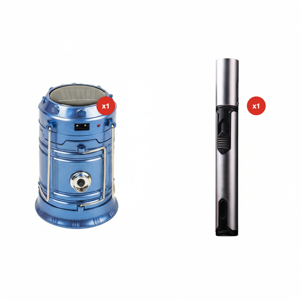 🔥Varmt salgs tilbud - 3-i-1 LED flamme campinglanterne