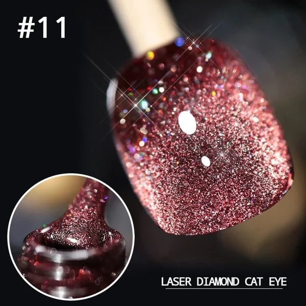 💅SISTE DAG MED 49 % RABATT💎Laser Diamond Cat Eye neglelakk💥Kjøp 1 få 1 gratis💥