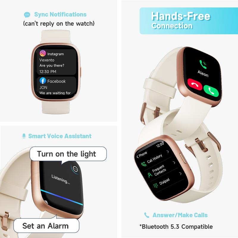 SISTE CHANS! ⏳ Smartklokke Fitness Tracker (kvinner/menn) med samtalefunksjon, søvnmonitoring & IP68 – 50% avslag nå!