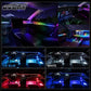 🚗✨ Bilinteriør LED Strip Atmosphere Lights Pro 🌈💡