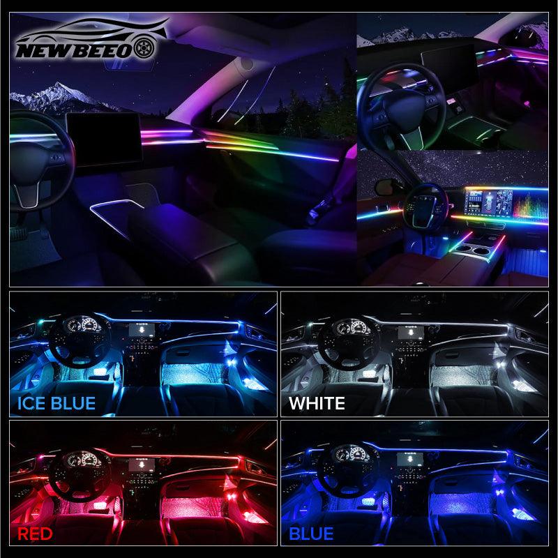 🚗✨ Bilinteriør LED Strip Atmosphere Lights Pro 🌈💡