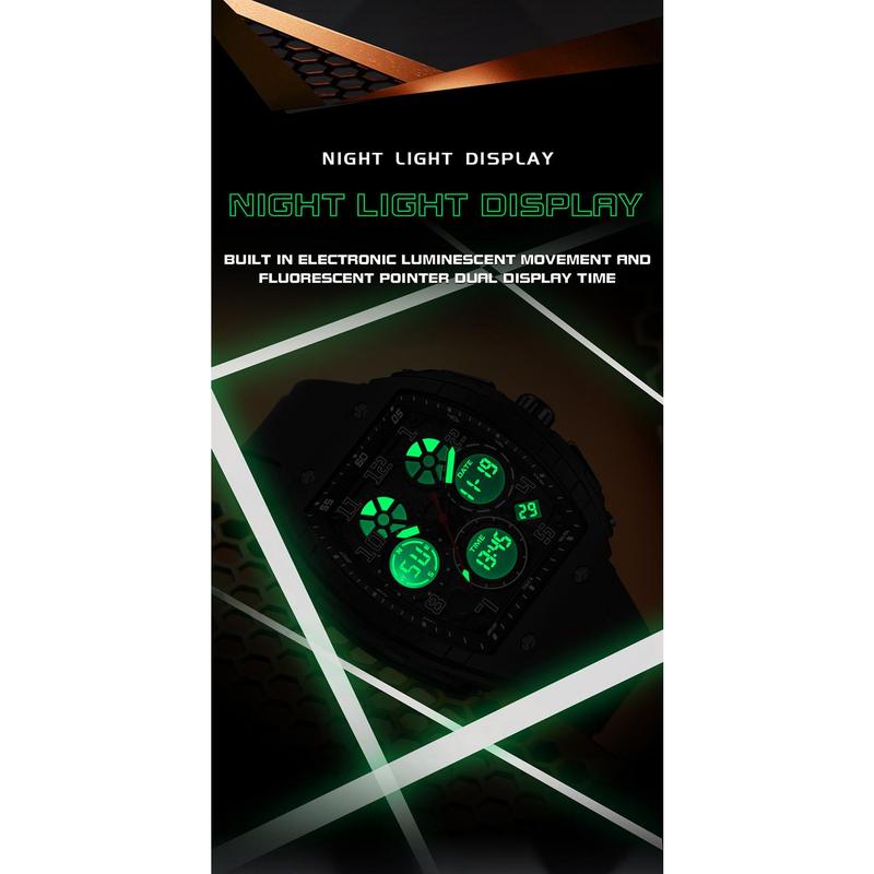 🎁Møt julen med 50 % rabatt🎄Sporty, lysende digital automatisk herreklokke