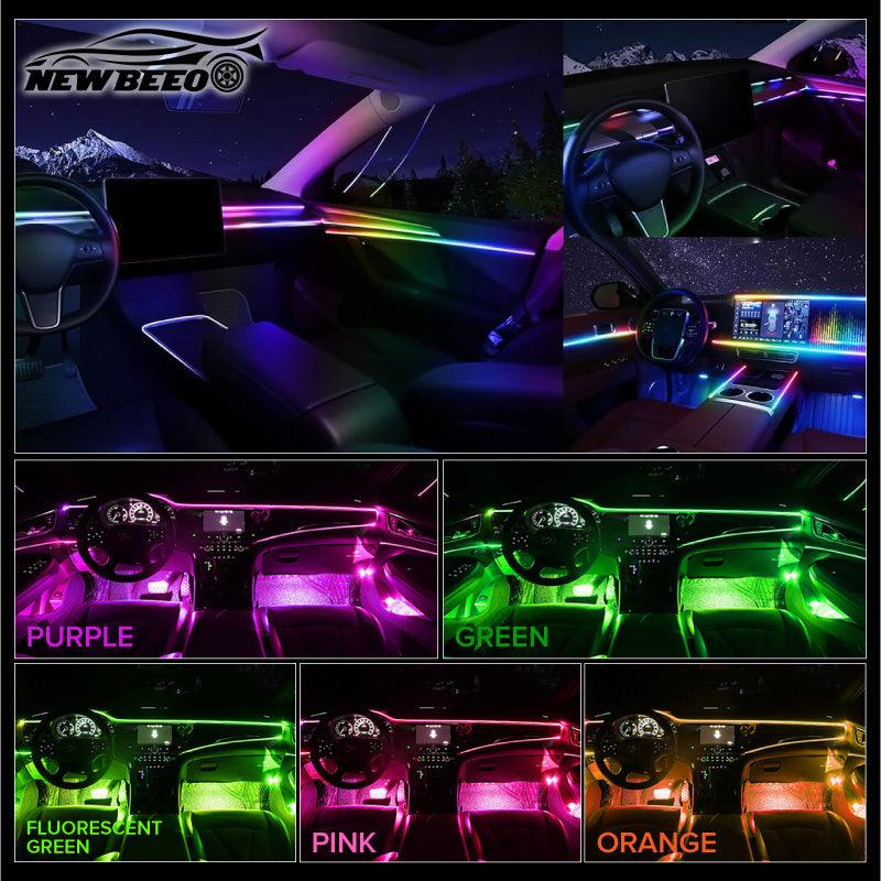🚗✨ Bilinteriør LED Strip Atmosphere Lights Pro 🌈💡