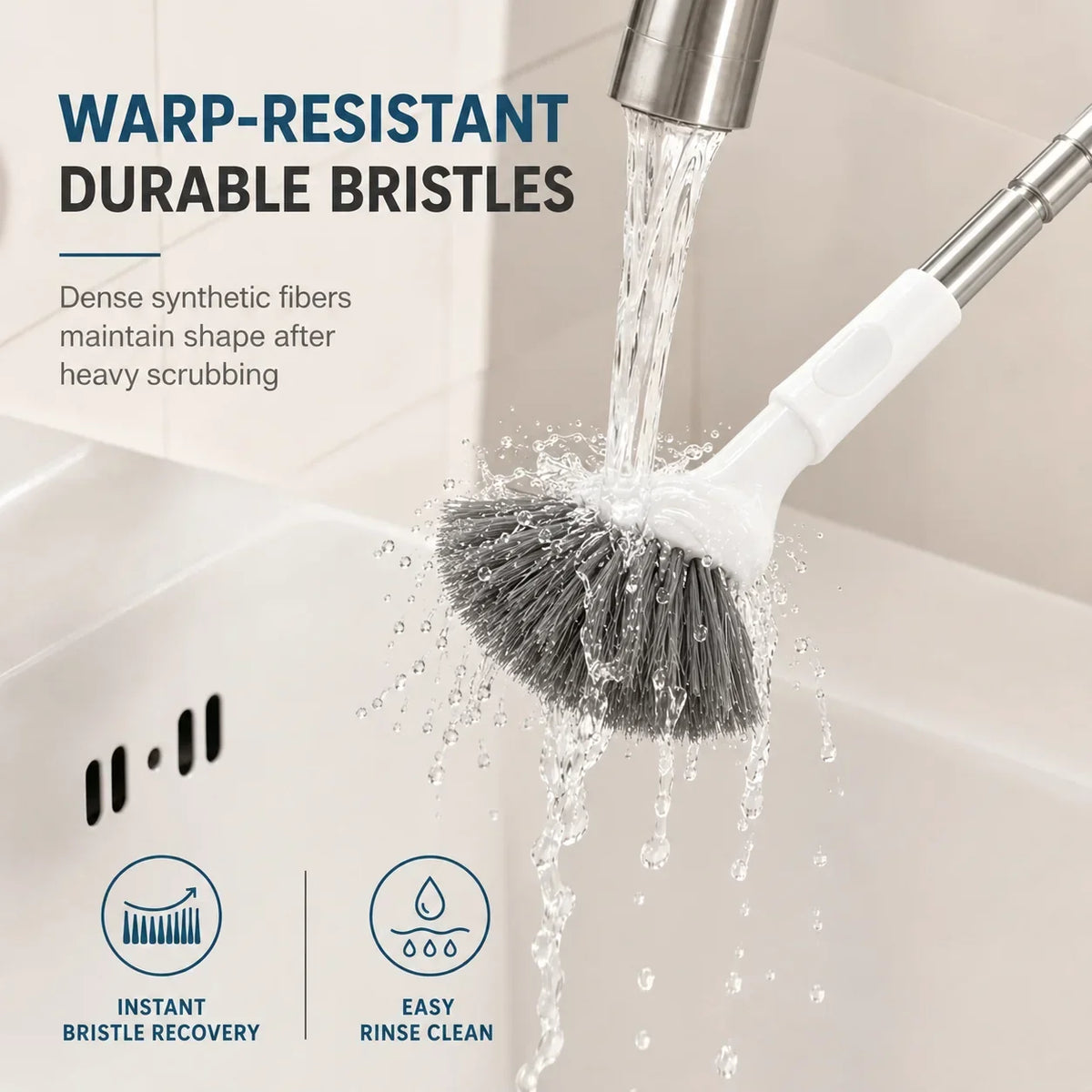 📢 50% OFF NOW! ⏰ Multifunksjonell gulvskrubbebørste med uttrekkbart langt skaft🚽