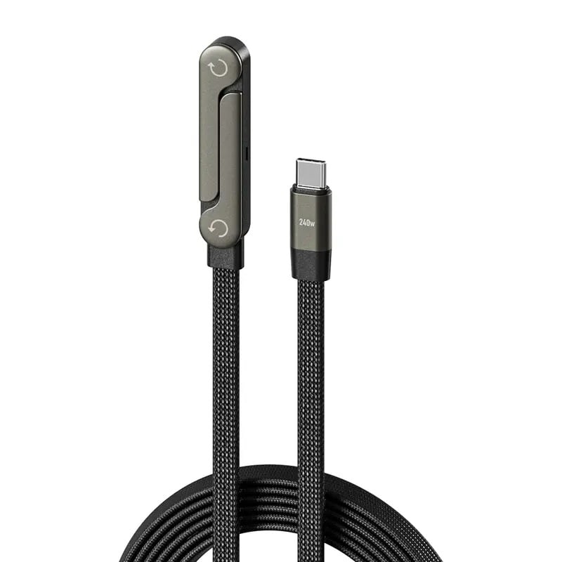 ⏳Begrenset tilbud: 49 % rabatt 🧶2-i-1 ⚡️240 W superrask lading📱Usynlig holderladekabel med stativ