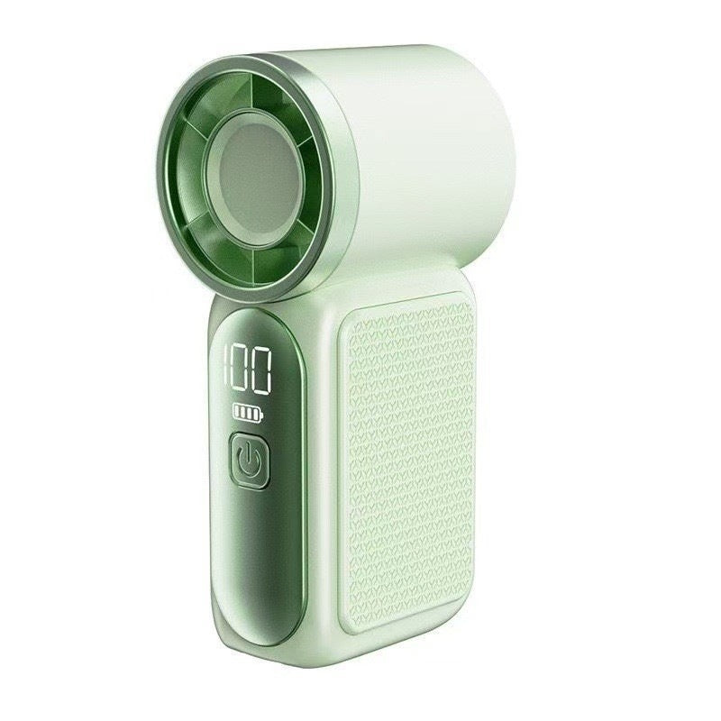 Mini håndholdt vifte med LED-skjerm – 👍5-trinns turbo-vifte i lommestørrelse.✨USB-oppladbar, høyhastighetskjøling for reiser og sminke. Perfekt gave. Bærbar kjøling