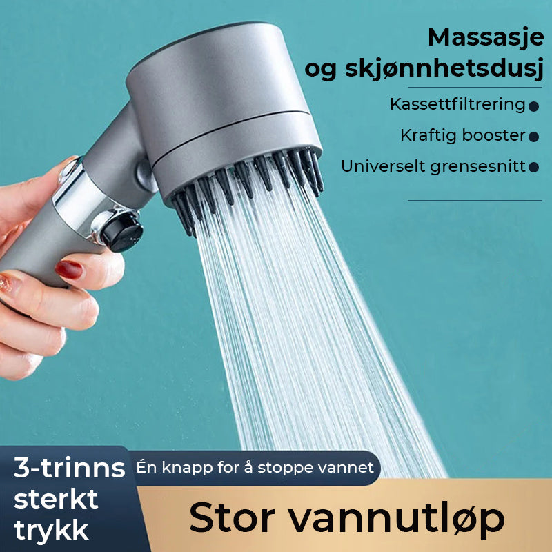 Multifunksjonsdusj for massasje og hudpleie