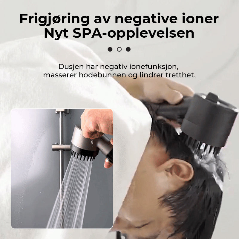 Multifunksjonsdusj for massasje og hudpleie