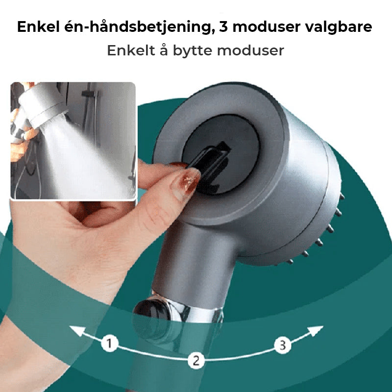Multifunksjonsdusj for massasje og hudpleie