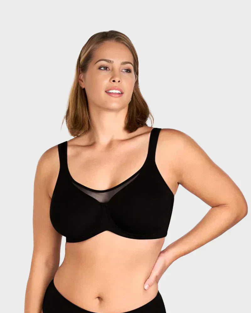 🏆 Spesialpris siste dag 9,99 £! 💐 Elegant, gjennomsiktig heldekkende BH i store størrelser for kvinner