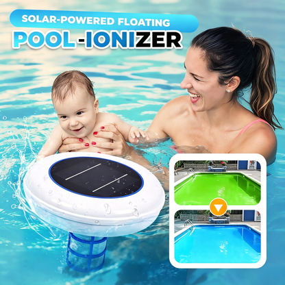🏊‍♀️🌿💧 SLUT MER STERK KLOR! Solcelledrevet ionisator for basseng – Skånsom mot hud og øyne, naturlig rensing, holder vannet glitrende rent for familiemoro 🏖️🍃