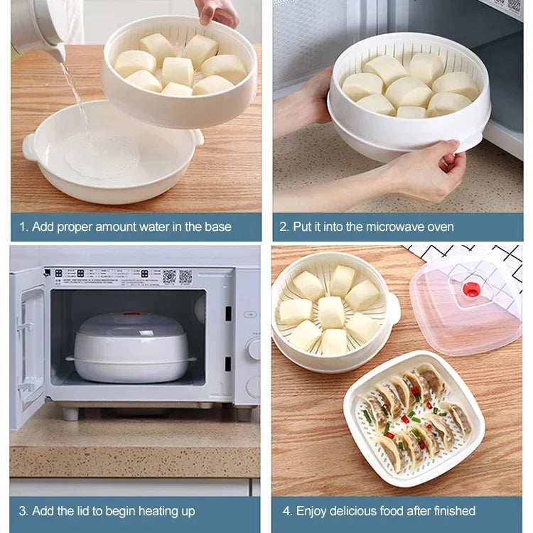 🍲🔥Begrenset salg 50 % rabatt🔥Mikrobølgeovnsdamper