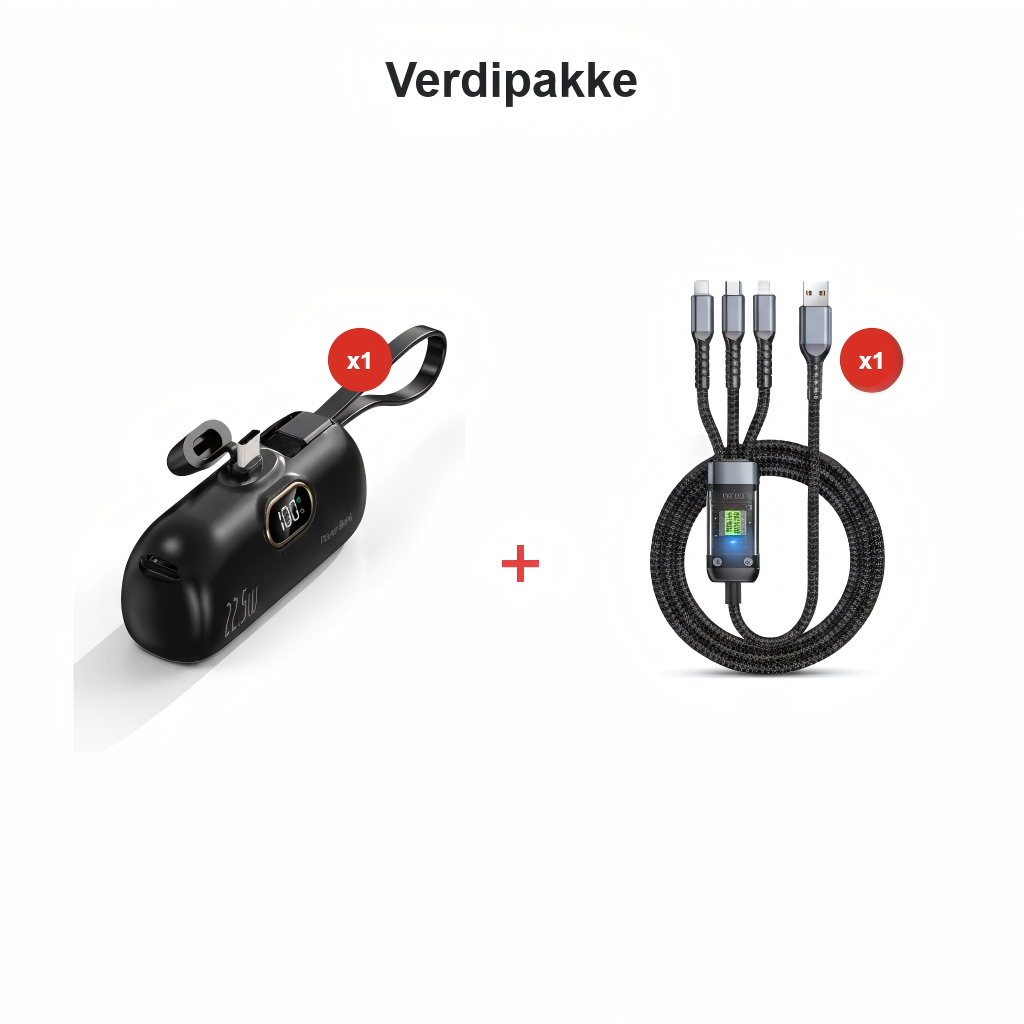 🔋 Begrenset tilbud på nye produkter ✨ Mini bærbar strømbank for telefoner, 5000 mAh