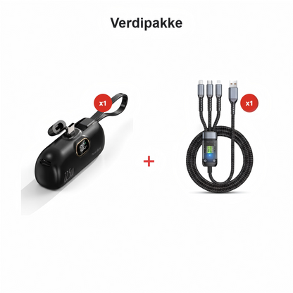 🔋 Begrenset tilbud på nye produkter ✨ Mini bærbar strømbank for telefoner, 5000 mAh